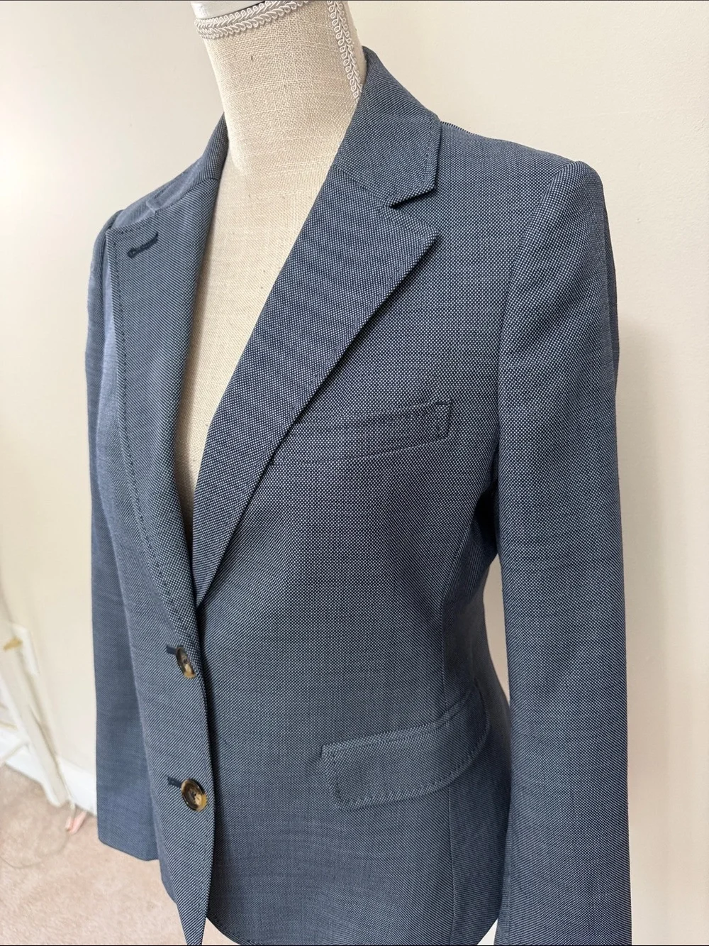 Tory Burch Navy Blue Tailored Blazer